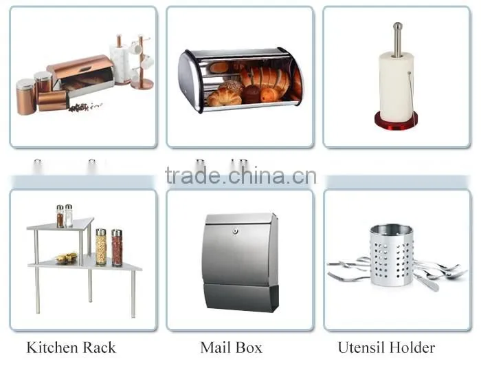 stainless steel 3pcs canister with rack