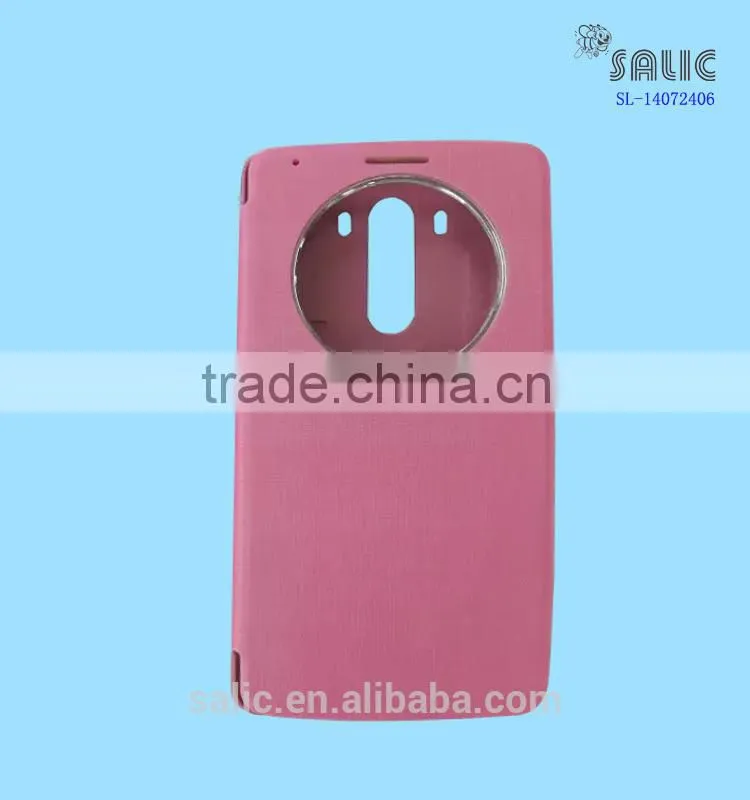 PU leather mobile flip cover for LG G3
