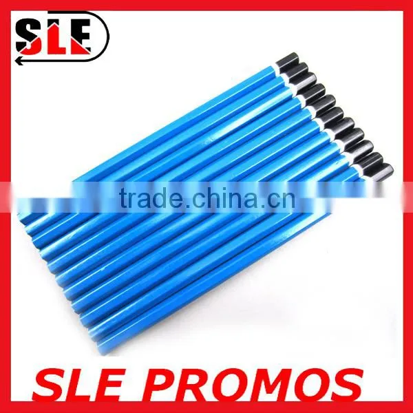 Blue and black color dipped basswood hb pencil