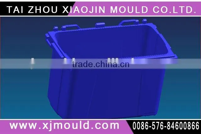 plastic injection garbage bin with pedal and lid moulding