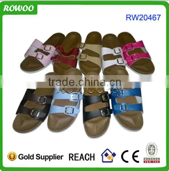 Fashion one brand and cheap price cork lady slippers