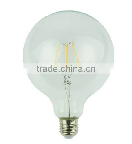 Clear Glass E27 Dimmable 4W 6W G95 G125 LED 12v DC Filament Bulb