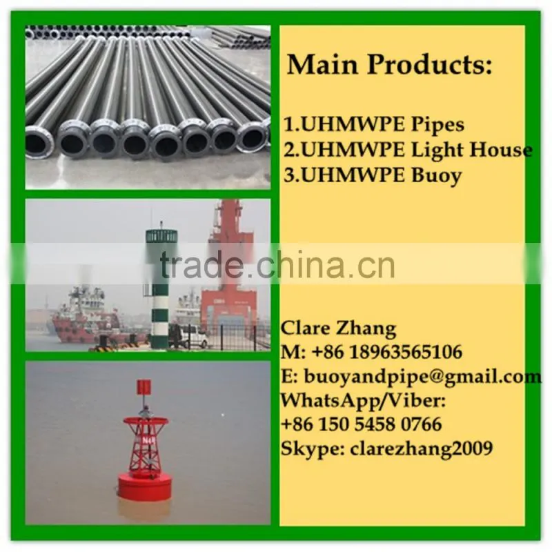 UHMWPE/HDPE/Steel Dredger Pipes with floaters
