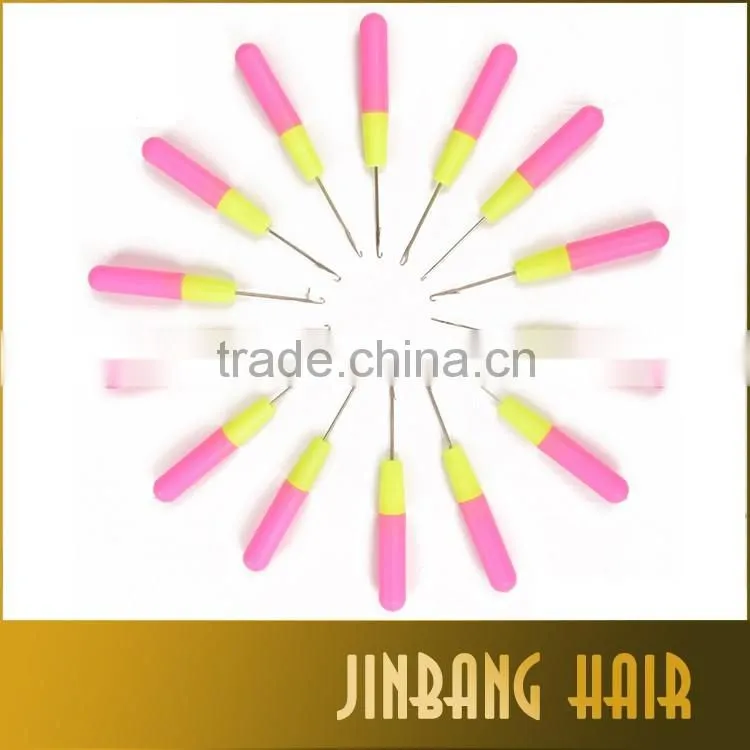Best Quality 50pcs/lot 15cm Plastic Handle Crochet Hook needles for making dreadlock
