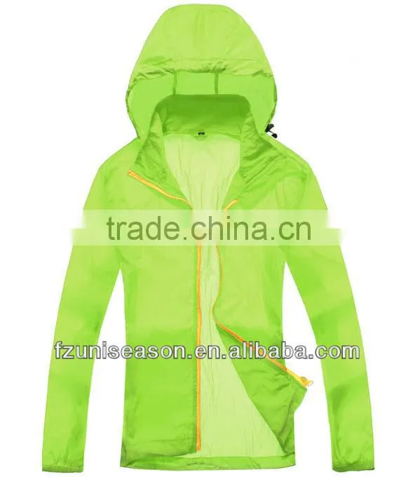 Waterproof mens nylon windbreaker jackets purple