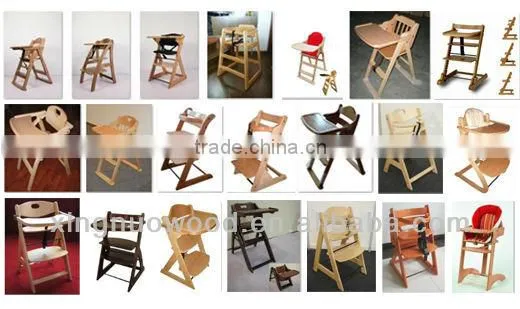 XN-LINK-C08 Wooden baby high chair