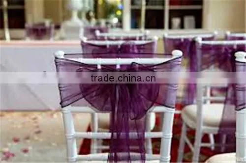 Organza Chair Sash for Banquet Decoration