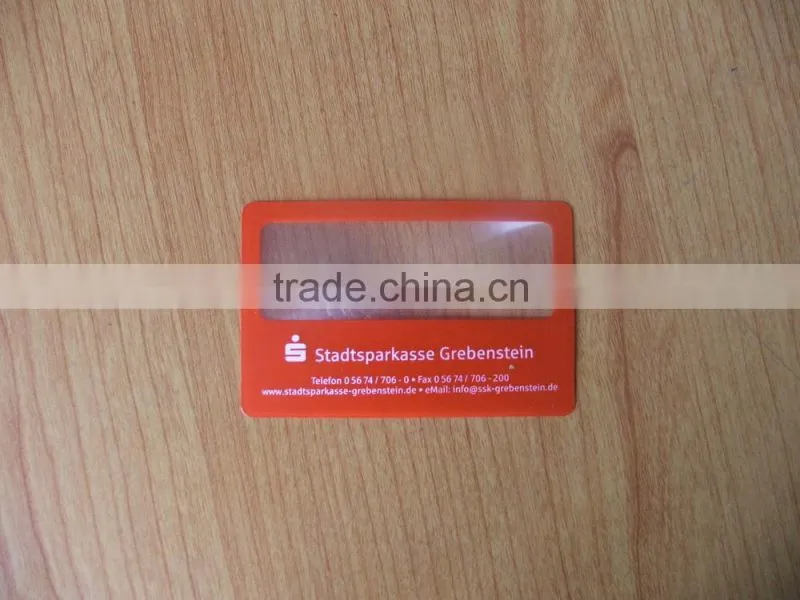 3X High Quality Advertising Gifts Plastic Business Magnifier Card