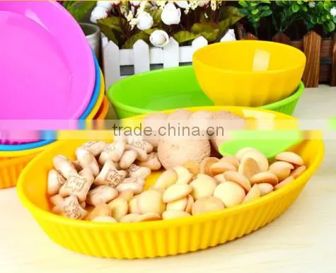 Hot Sale BPA Free 9" Silicone Baby Divided Plate