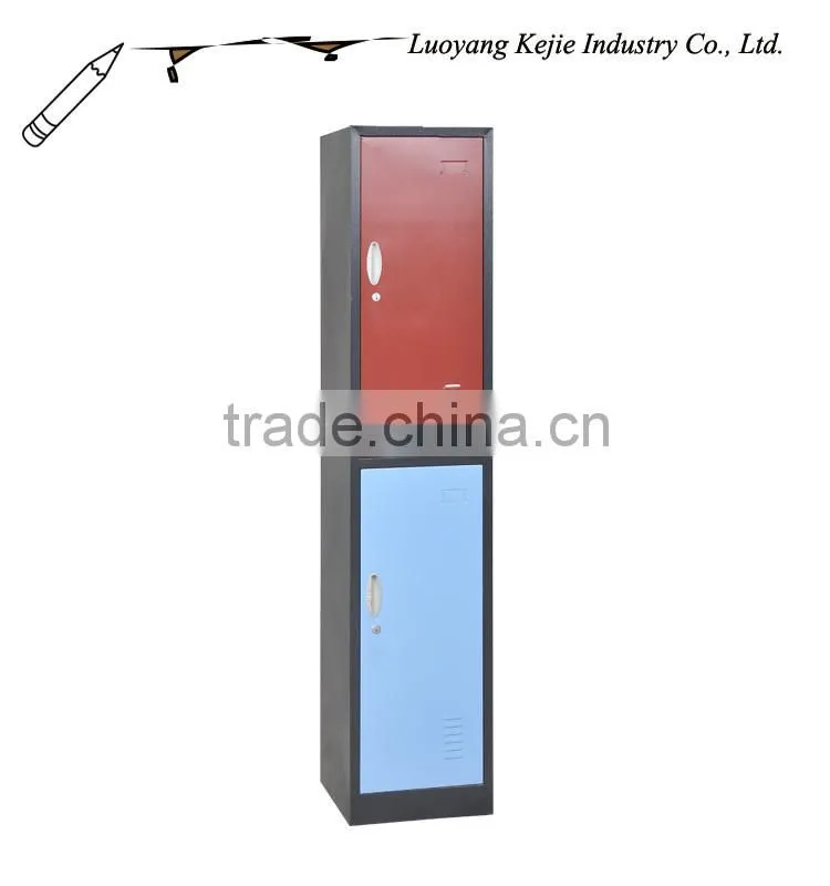 Knock Down Metal 2 Tier Gym Locker/Double Door Storage Locker