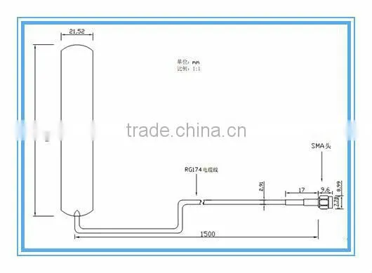 Car Alarm Antenna with GSM 3M Cable and SMA Connector