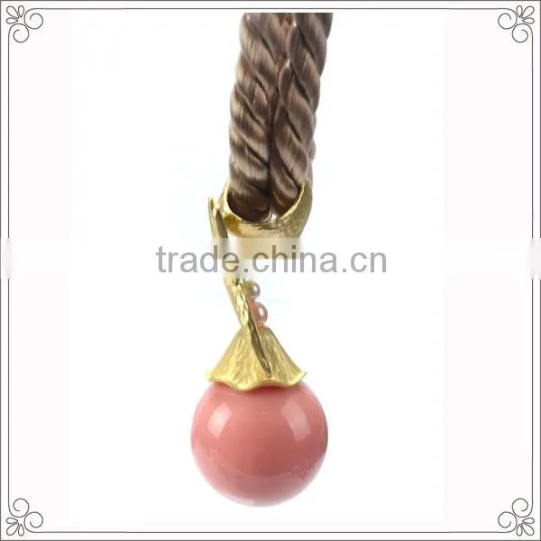 Green Cord Vintage Alloy Resin Jewelry Necklaces For Unisex