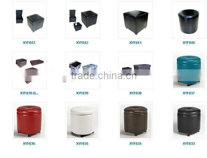 Home Furniture Modern Storage Ottoman With Tray