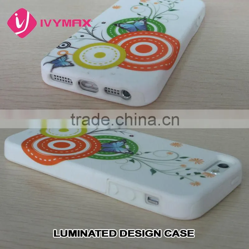 luminated combo case with convex feeling case for iphone5