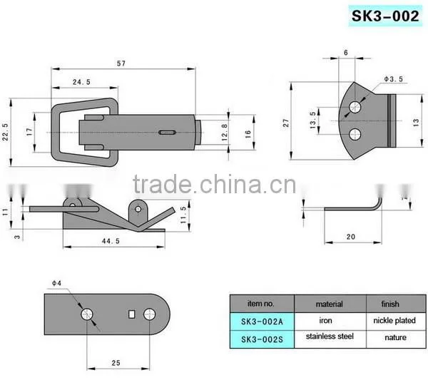 Wholesale Common SK3-002 Door Line Latch