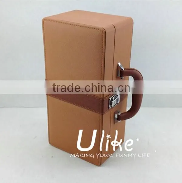 Leather beverage packing box luxury gift box packaging red wine package