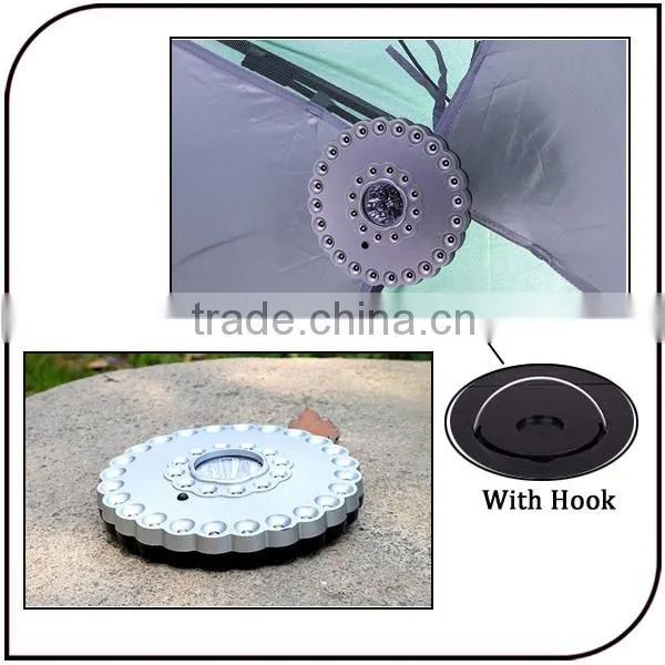 Outdoor portable round shape 36+5 led 41led 4pcs AA ABS white camping light
