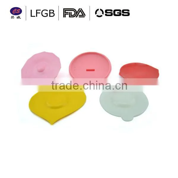 hot sale ! 2014 new design customized various shape silicone cup lids