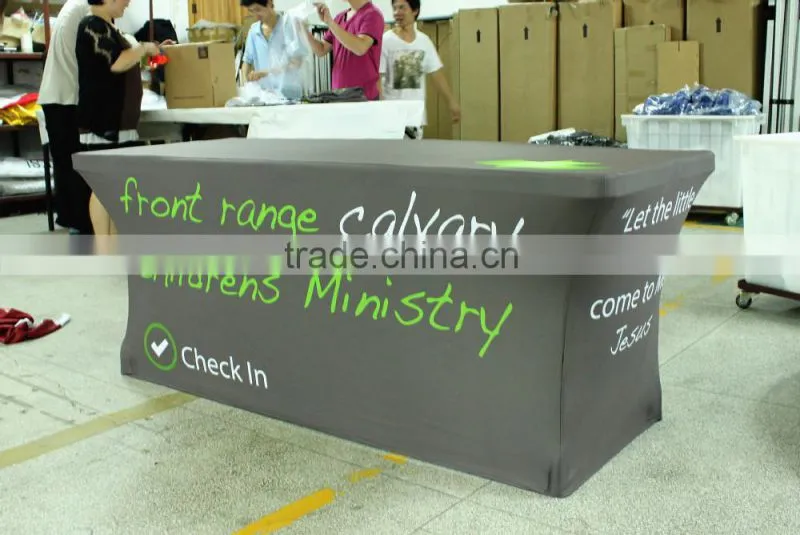 Single layer brown elastic velvet table cloth