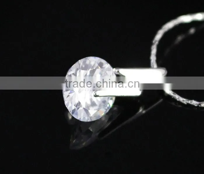 18K zircon flashing necklace