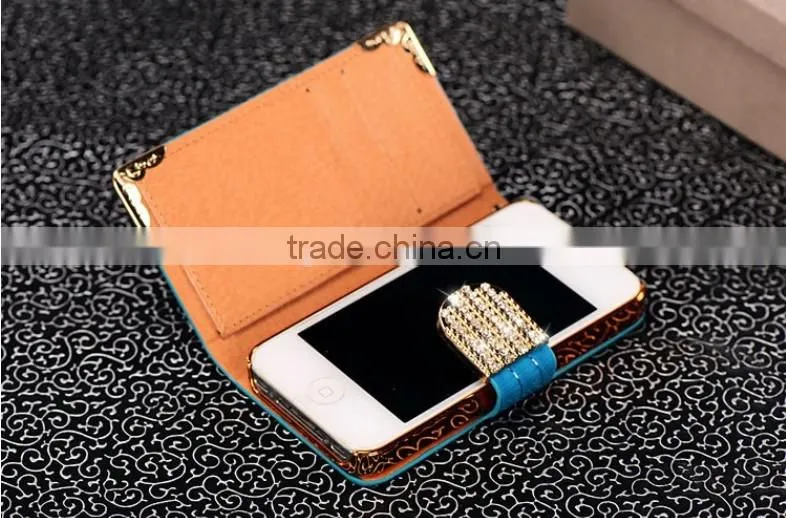 High Quality Snakeskin Pattern Flip Wallet Leather Case For Apple iPhone5 5S