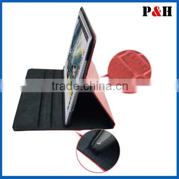 Crocodile leather carry case cover for ipad,croco leather cover for ipad air