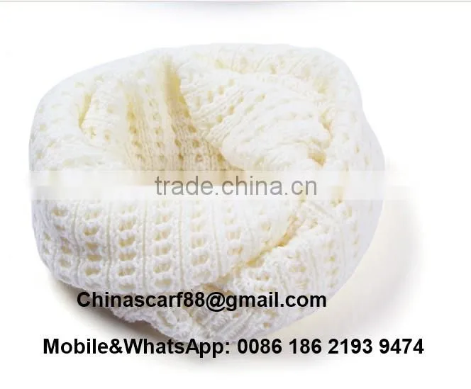 Cheap hollow knitted wool scarves wholesale