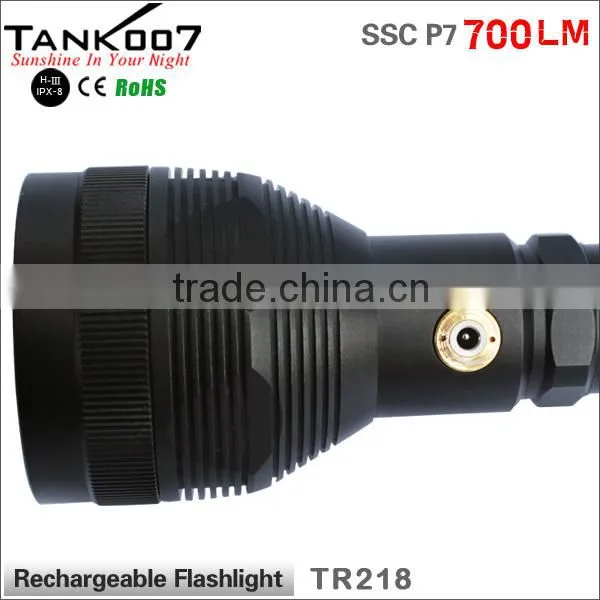 Tank007 TR218 Police LED Flashlight power light led torch military torch lamp