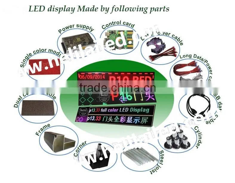 p10 red blue yellow white 3 color led module display /// three color p10 module led