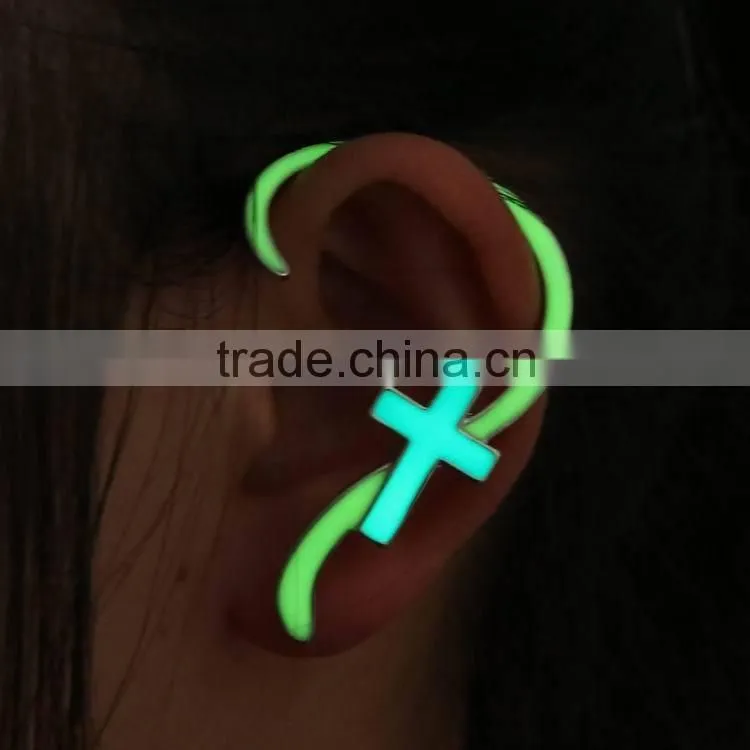 glow ear cuff cross latest new fashion teen earrings