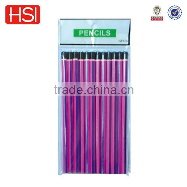 black lead customized logo printed pencil