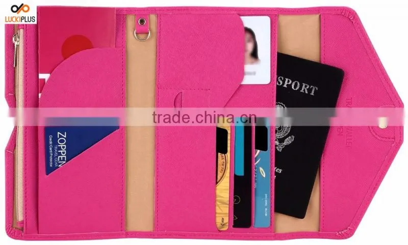 Luckiplus Inventory Multi-purpose Rfid Blocking Passport Wallet Organizer Holder