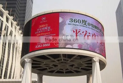 Curved P20mm outdoor video full color rental 360 degree led display for advertisement