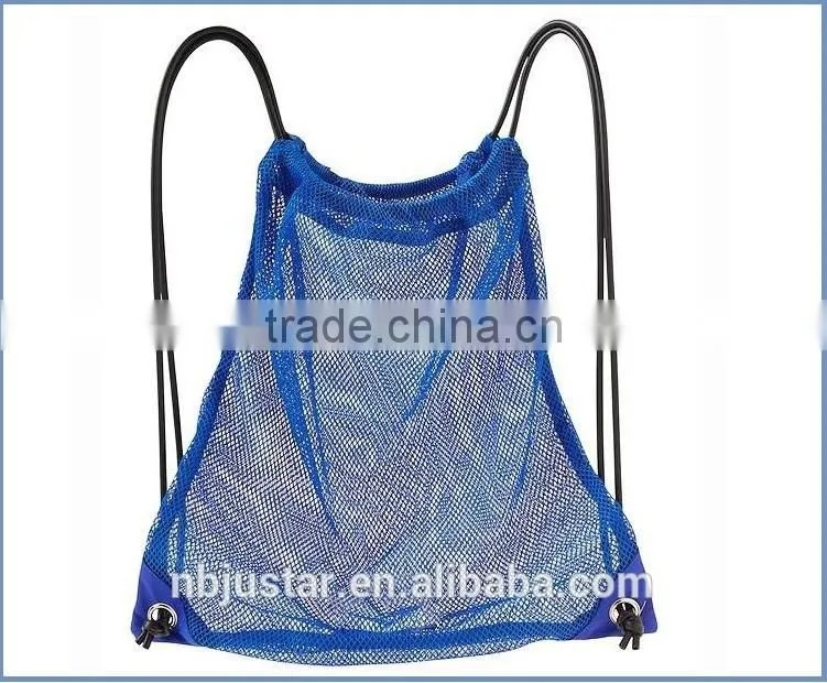 Fabric Material New Style Outdoor Beach Use Sporty Lightweight Nylon Mesh Drawstring Gift Bag