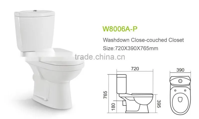 Water closet made in China bathroom sanitary ware two piece toilet