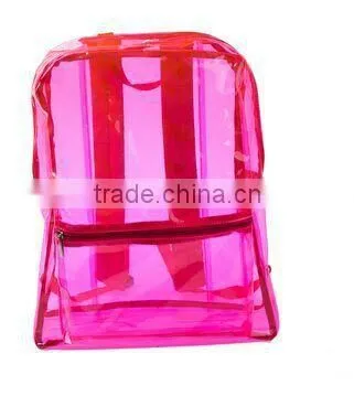 2015 OEM packbag transparent high quality PVC school bag hot sale