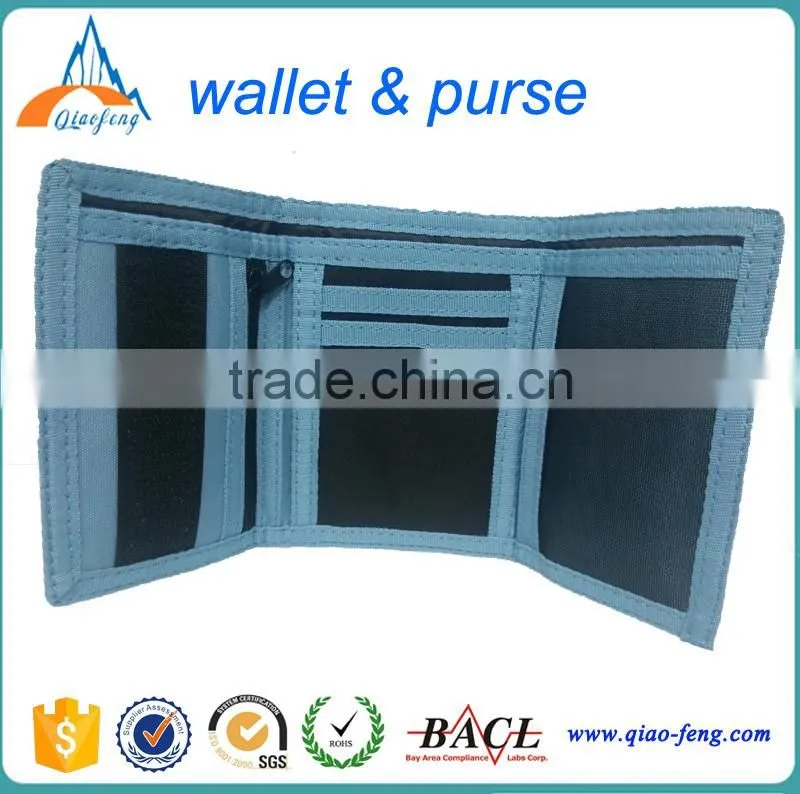 Qiaofeng Wholesale high Quality Eco polyester simple Kids Wallet