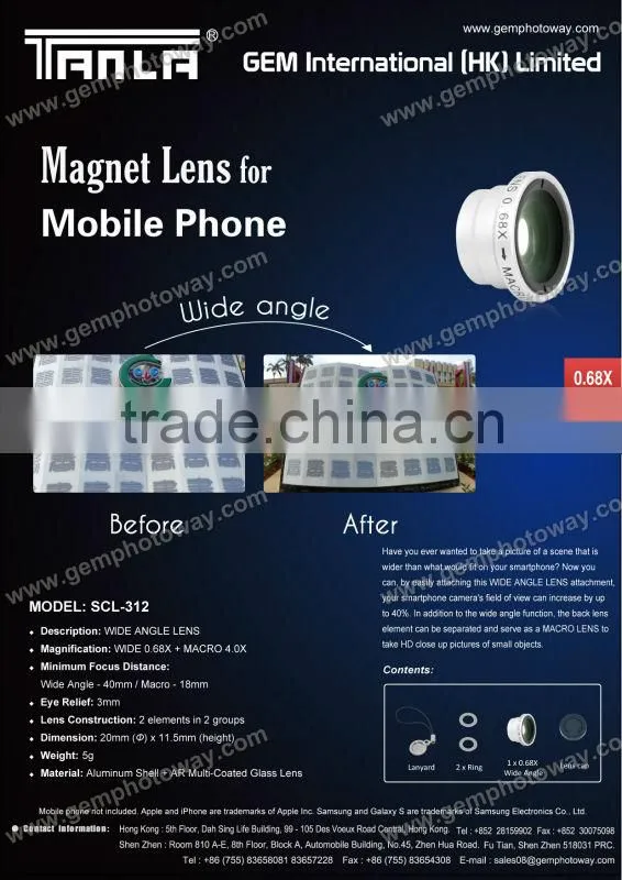 Wide angle lens optical lens
