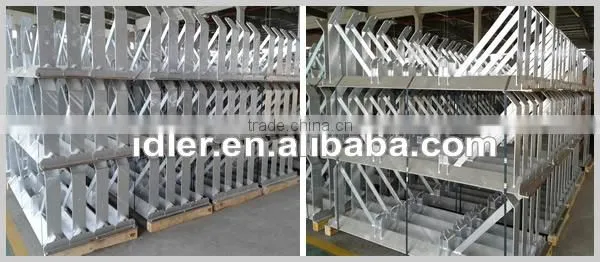 Trough frame for belt conveyor