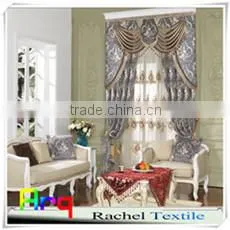 luxury curtain fabric villa using floral pattern design Arabic jacquard curtain style
