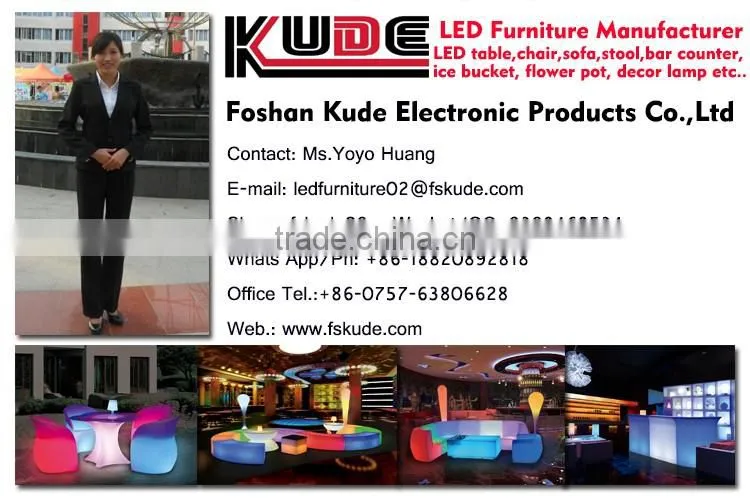 nightclub Light up plastic bar table counter with colors changing