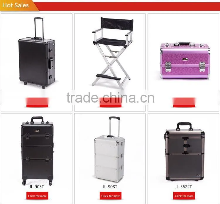 2016 Sunrise popular pvc portable makeup artist case mini cosmetic box with 6 expandable trays guangzhou supplier