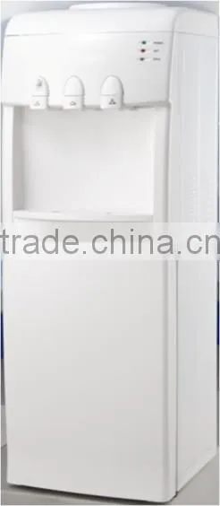 Compressor hot and cold water dispenser with refrigerator