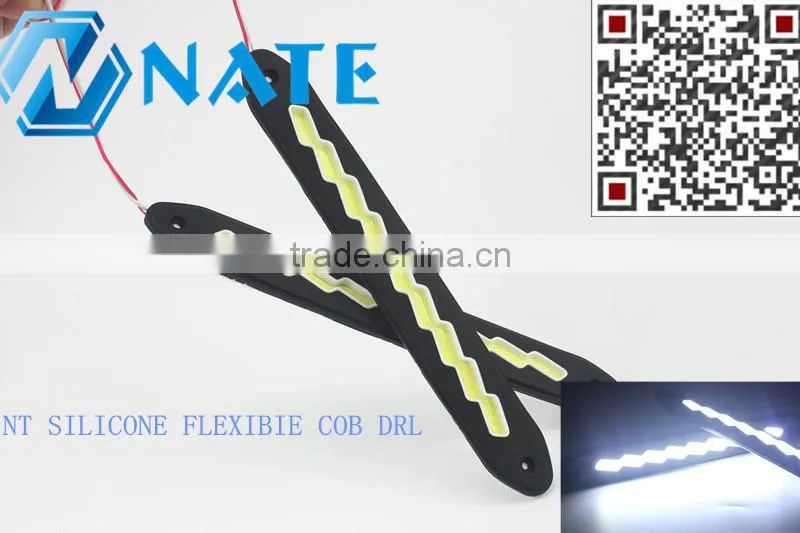 Newest car flexible led drl/ auto led daytime running light COB led drl 12V