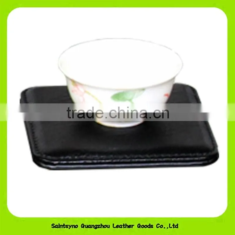 Manufacturer PU Material embossed PU Leather Coaster Guangzhou 16033