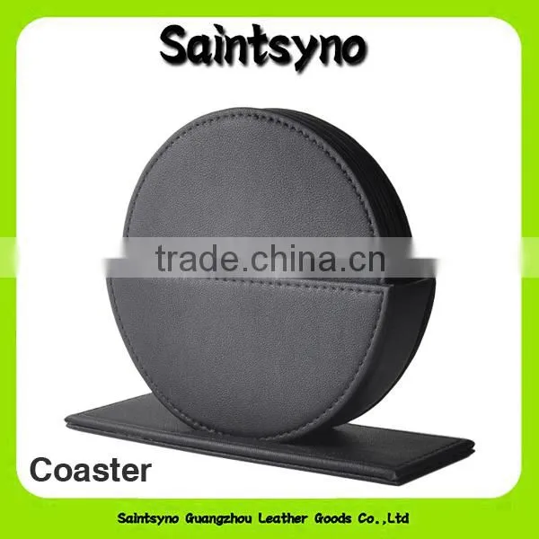 13002 Elegant and grace cup leather coaster