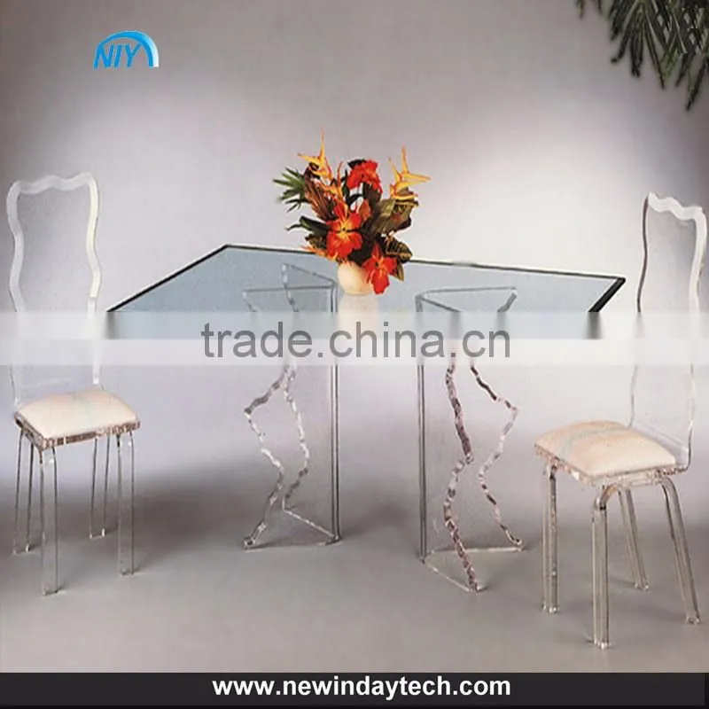 OEM Customized acrylic dining chair transparent acrylic table chair high quingity acrylic furniture table chair