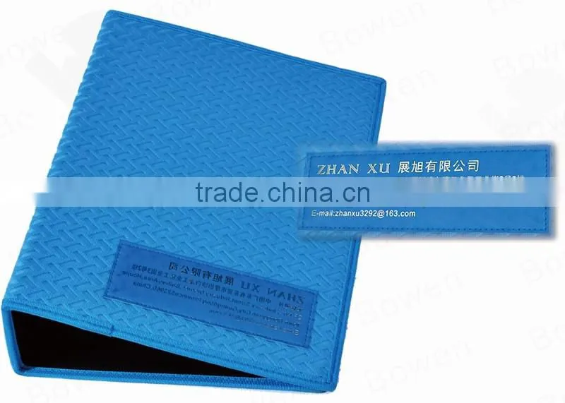 A4 fabric folder with 3 ring binder/catalog folder
