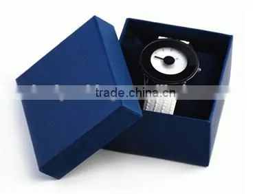 High Quality Luxury Black Paper Watch Box packaging with custom logo printed on lids
