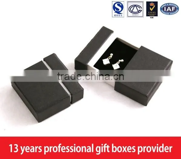 black paperboard jewelry packing box drawer box